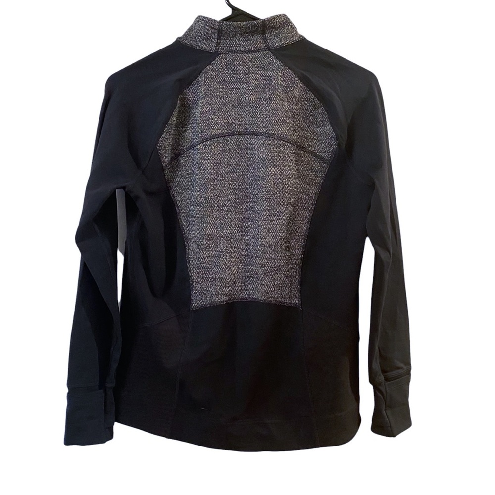 ATHLETA Girls Activewear Zip Jacket in Gray/Black - Picture 2 of 6